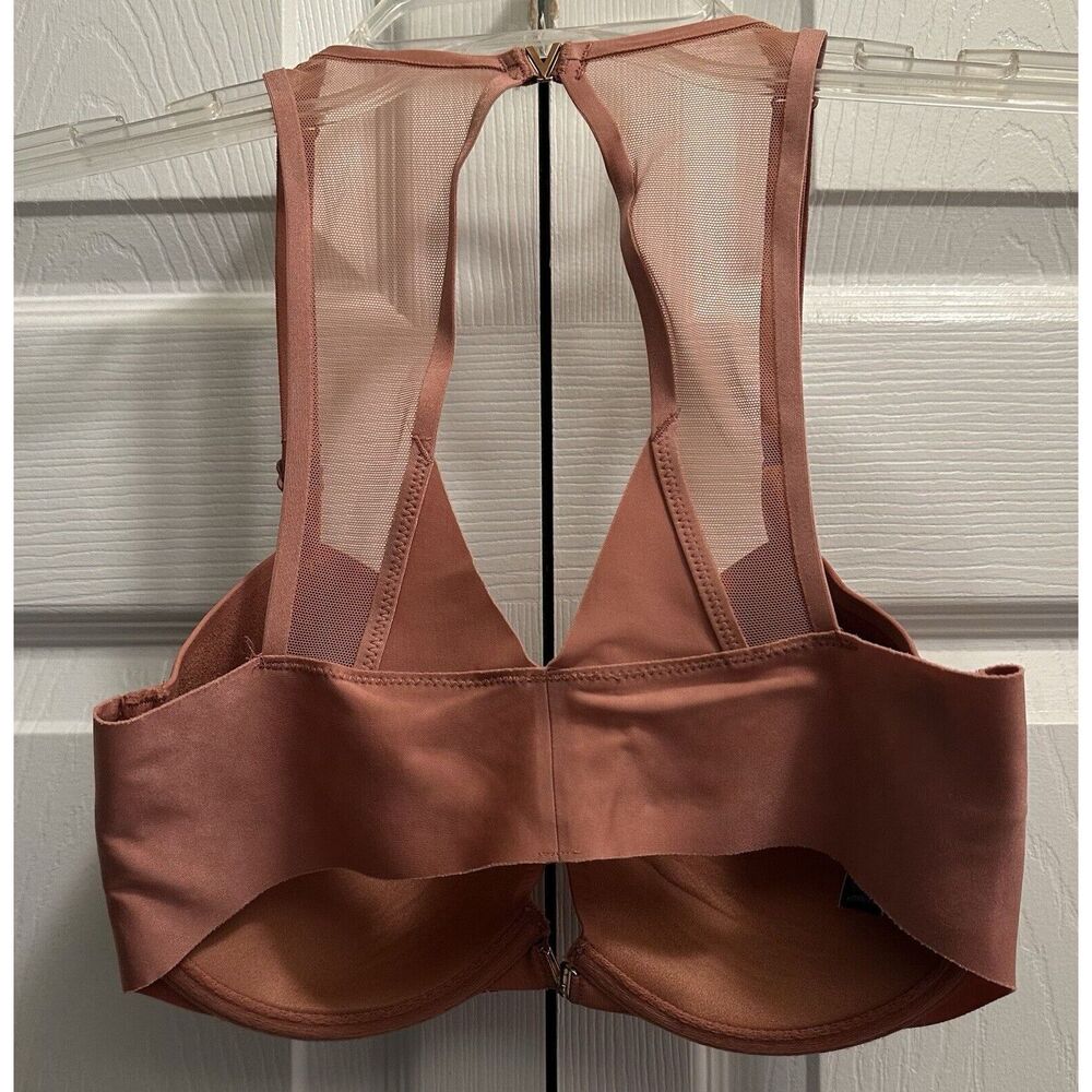 Victorias Secret Front Clasp Lined Dusty Rose Demi Bra Size 32DD NEW - Picture 2 of 3